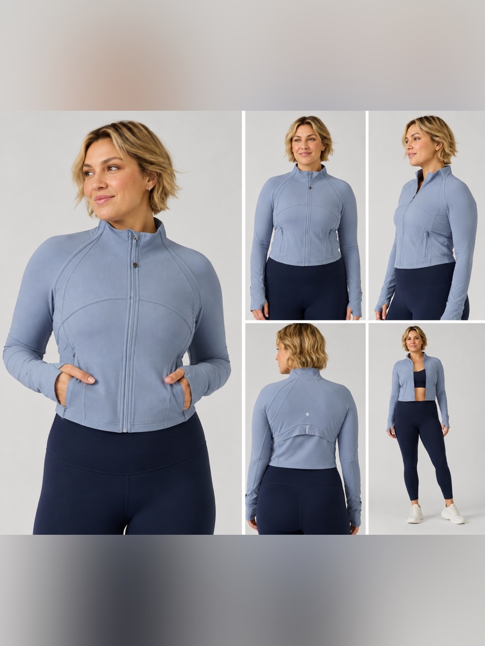 Lululemon Cropped Define Jacket *Ribbed Nulu
Chambray size 14